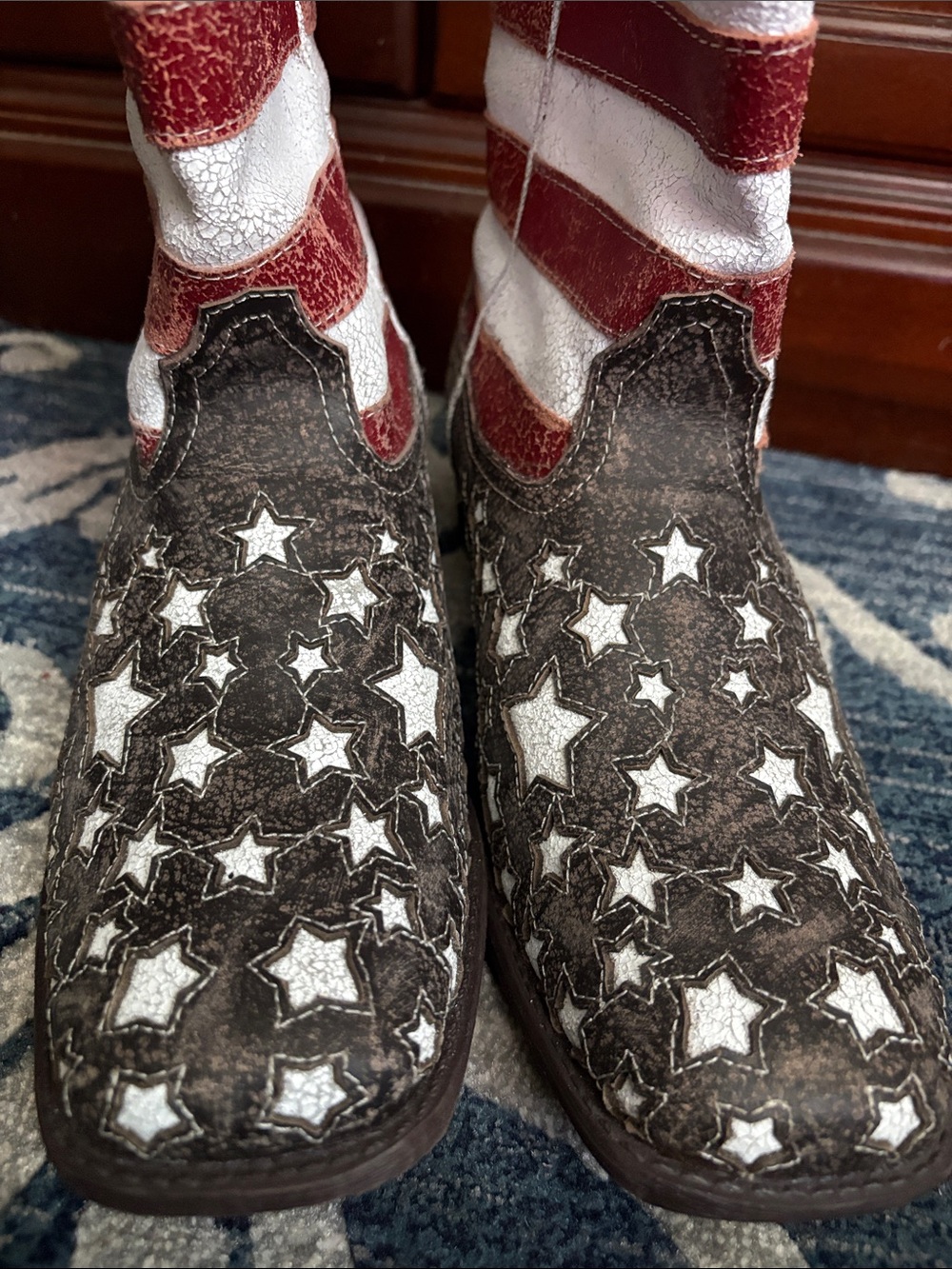 Patriotic American Flag Cowboy/Cowgirl Boots -UNISEX NWT - Picture 4 of 8